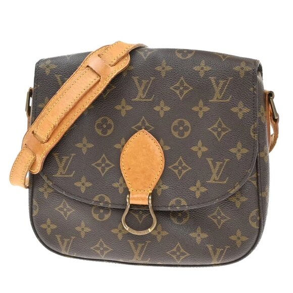 LOUIS VUITTON Saint Cloud GM Shoulder Bag Monogram Leather Brown M51242 30EF901 - Picture 1 of 15